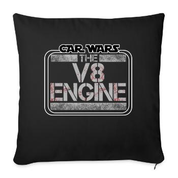 Car Wars - The V8 Engine - Motorsport - Cars - Sofa pillowcase 17,3'' x 17,3'' (45 x 45 cm) - black - Front
