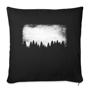 forest | forests | Tannen | lumberjack - Sofa pillowcase 17,3'' x 17,3'' (45 x 45 cm) - black - Front