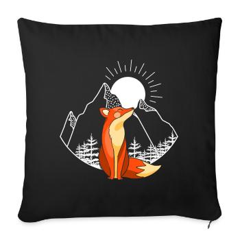 Fox FoxEsfox Lover Shirt Gift Idea - Sofa pillowcase 17,3'' x 17,3'' (45 x 45 cm) - black - Front