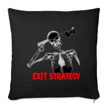 Mad crazy suicide suicide bizarre lol krass xray - Sofa pillowcase 17,3'' x 17,3'' (45 x 45 cm) - black - Front