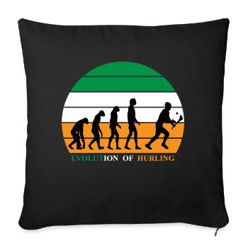 The Evolution of Hurling - Sofa pillowcase 17,3'' x 17,3'' (45 x 45 cm) - black - Front