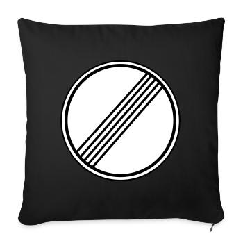 Traffic Sign T-Shirt Speed Limit - Sofa pillowcase 17,3'' x 17,3'' (45 x 45 cm) - black - Front
