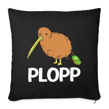 kiwi-bird kiwi bird - Sofa pillowcase 17,3'' x 17,3'' (45 x 45 cm) - black - Front
