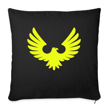 Aigle - Housse de coussin décorative 45 x 45 cm - noir - Devant