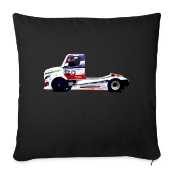 Rennwagen - Sofakissenbezug 45 x 45 cm - Schwarz - Vorne