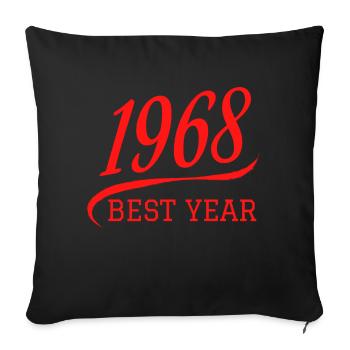 US Sports 1968 Best Year - Année 1968 - Housse de coussin décorative 45 x 45 cm - noir - Devant