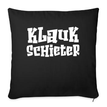 Klugscheißer klug Plattdeutsch platt deutsch - Sofakissenbezug 45 x 45 cm - Schwarz - Vorne