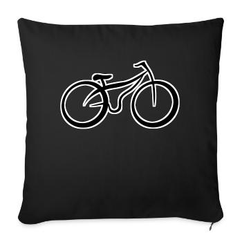 Bike - Sofa pillowcase 17,3'' x 17,3'' (45 x 45 cm) - black - Front