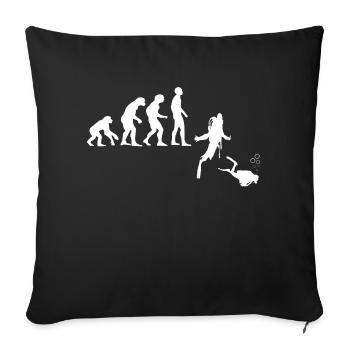 Diving Dive Dive - Sofa pillowcase 17,3'' x 17,3'' (45 x 45 cm) - black - Front