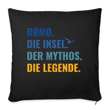 Rømø Römö Dänemark Insel Mythos Legende - Sofakissenbezug 45 x 45 cm - Schwarz - Vorne