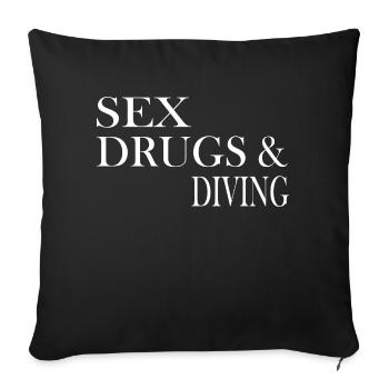 Diving Dive plonger - Housse de coussin décorative 45 x 45 cm - noir - Devant