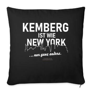 Kemberg - Sofakissenbezug 45 x 45 cm - Schwarz - Vorne