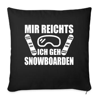 Snowboard Snowboarder - Sofakissenbezug 45 x 45 cm - Schwarz - Vorne