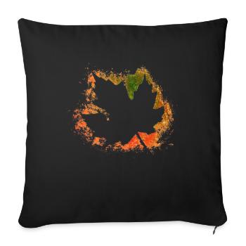 Autumn foliage - Sofa pillowcase 17,3'' x 17,3'' (45 x 45 cm) - black - Front