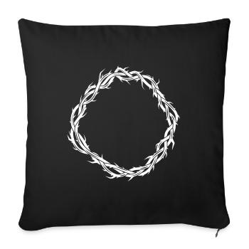 Crown of Thorns Jesus Symbol - Sofa pillowcase 17,3'' x 17,3'' (45 x 45 cm) - black - Front