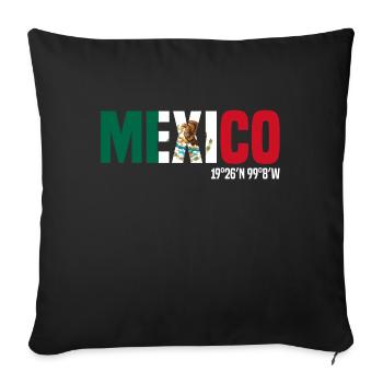 Mexico - Sofa pillowcase 17,3'' x 17,3'' (45 x 45 cm) - black - Front