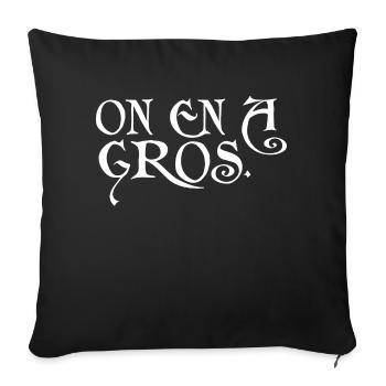 On En a Gros Perceval Karadoc Arthur Citation - Housse de coussin décorative 45 x 45 cm - noir - Devant