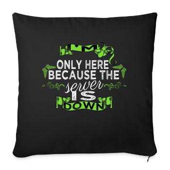 infirmière informatique logiciel informatique - Housse de coussin décorative 45 x 45 cm - noir - Devant