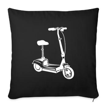E Scooter Electric bike - Sofa pillowcase 17,3'' x 17,3'' (45 x 45 cm) - black - Front