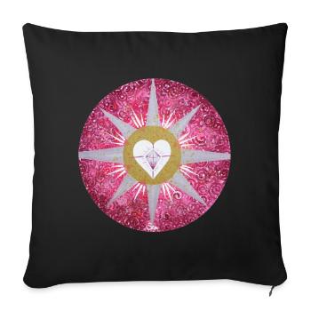 Heavenly SoulCrystal Sonja Ariel von Staden - Sofa pillowcase 17,3'' x 17,3'' (45 x 45 cm) - black - Front