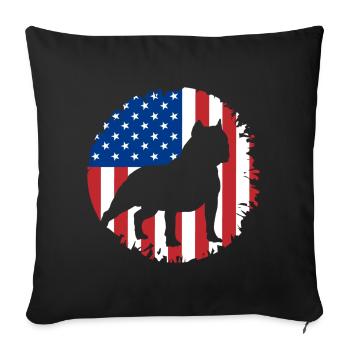American Bully Pitbull Bulldog Gift - Sofa pillowcase 17,3'' x 17,3'' (45 x 45 cm) - black - Front