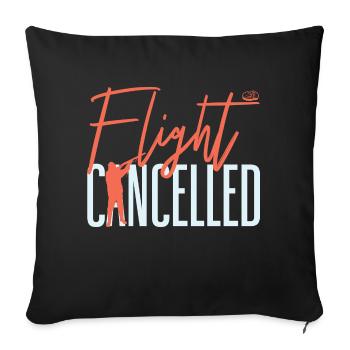 Flight Cancelled Skeet Clay Shooting - Sofa pillowcase 17,3'' x 17,3'' (45 x 45 cm) - black - Front