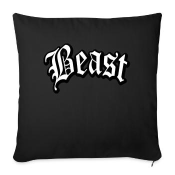mode bête gym entraînement kraft forte puissance énergie - Housse de coussin décorative 45 x 45 cm - noir - Devant