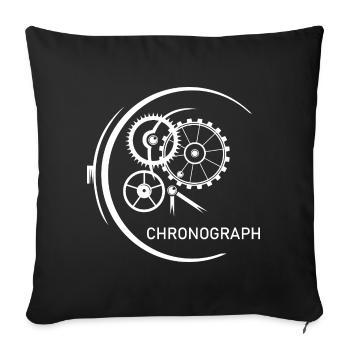 chronograph watch Watches Mechanics Symbol Logo icon - Sofa pillowcase 17,3'' x 17,3'' (45 x 45 cm) - black - Front