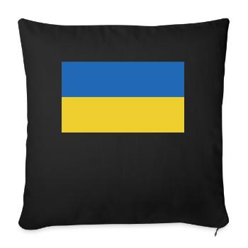 ukraine flag - Sofa pillowcase 17,3'' x 17,3'' (45 x 45 cm) - black - Front