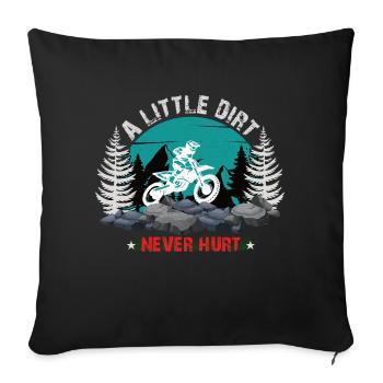 Dirtbike, Motorcross, Motorcycle, Bike, Outdoor - Sofa pillowcase 17,3'' x 17,3'' (45 x 45 cm) - black - Front
