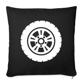 Réglage des pneus - Housse de coussin décorative 45 x 45 cm - noir - Devant