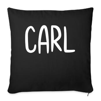Carl Custom Name Font Text Birthday - Sofa pillowcase 17,3'' x 17,3'' (45 x 45 cm) - black - Front