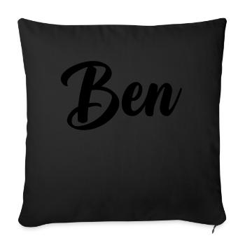 Ben - Sofakissenbezug 45 x 45 cm - Schwarz - Vorne