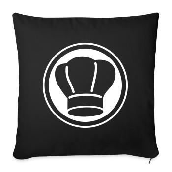 Symbole du chapeau de chef - Housse de coussin décorative 45 x 45 cm - noir - Devant