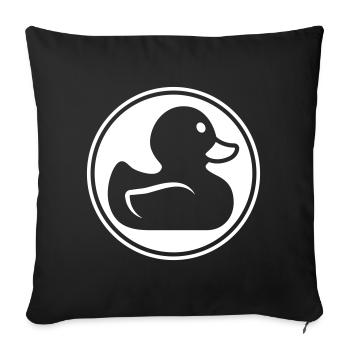 Icône de canard - Housse de coussin décorative 45 x 45 cm - noir - Devant