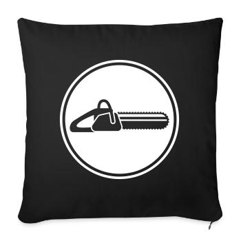 Chainsaw Icon Icon - Sofa pillowcase 17,3'' x 17,3'' (45 x 45 cm) - black - Front