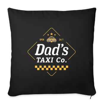 Dads Taxi Co - Housse de coussin décorative 45 x 45 cm - noir - Devant