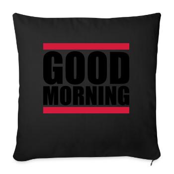 Bar Bonjour - Housse de coussin décorative 45 x 45 cm - noir - Devant
