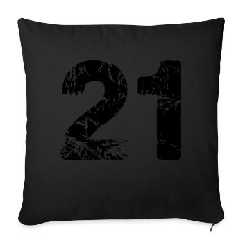 21 - Sofa pillowcase 17,3'' x 17,3'' (45 x 45 cm) - black - Front