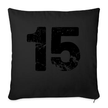 15 - Sofa pillowcase 17,3'' x 17,3'' (45 x 45 cm) - black - Front