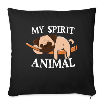 My spirit animal - Sofa pillowcase 17,3'' x 17,3'' (45 x 45 cm) - black - Front