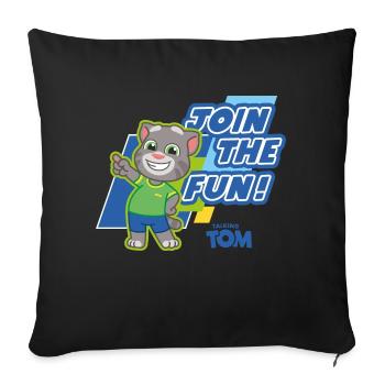 Talking Tom Join The Fun! - Sofa pillowcase 17,3'' x 17,3'' (45 x 45 cm) - black - Front