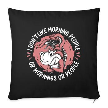 Donkey - Sofa pillowcase 17,3'' x 17,3'' (45 x 45 cm) - black - Front