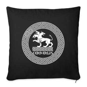 The Guardian of the Underworld (white) - Sofa pillowcase 17,3'' x 17,3'' (45 x 45 cm) - black - Front