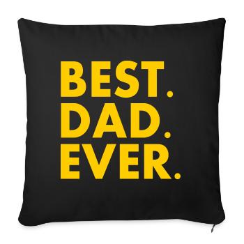 Best dad ever - Housse de coussin décorative 45 x 45 cm - noir - Devant