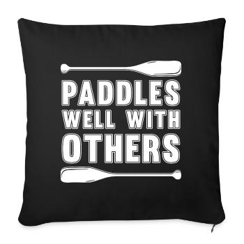 Rafting White Water Canoe Kayak - Sofa pillowcase 17,3'' x 17,3'' (45 x 45 cm) - black - Front