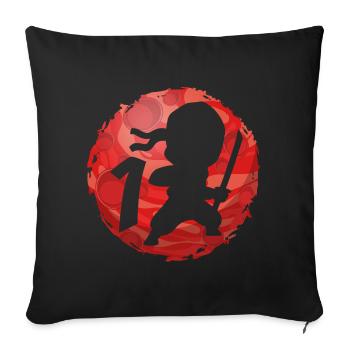Ninja 1. Geburtstag Junge 1 Jahr alt Kinder - Sofakissenbezug 45 x 45 cm - Schwarz - Vorne