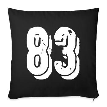 Maillot à 83 numéros - Housse de coussin décorative 45 x 45 cm - noir - Devant