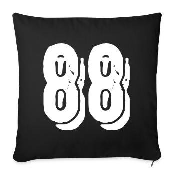 Maillot à 88 numéros - Housse de coussin décorative 45 x 45 cm - noir - Devant