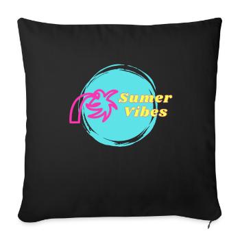 Sumer Vibes - Sofakissenbezug 45 x 45 cm - Schwarz - Vorne
